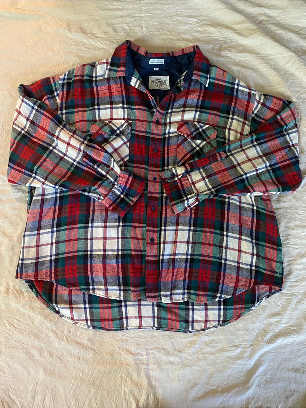 Northwest Territory Red, Green & White Plaid Button-Down Shirt - Men's 3XL